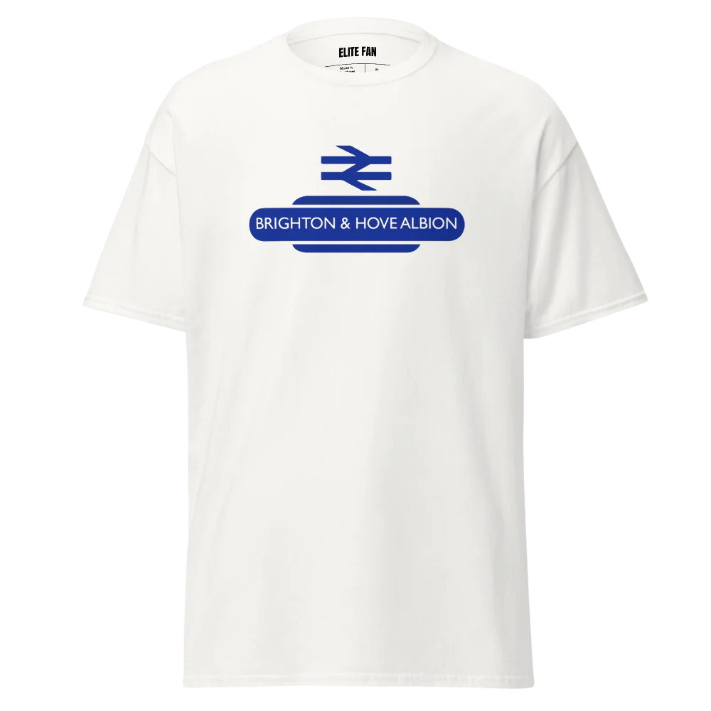 Brighton and Hove Albion Railway Sign T-Shirt - Elite Fan