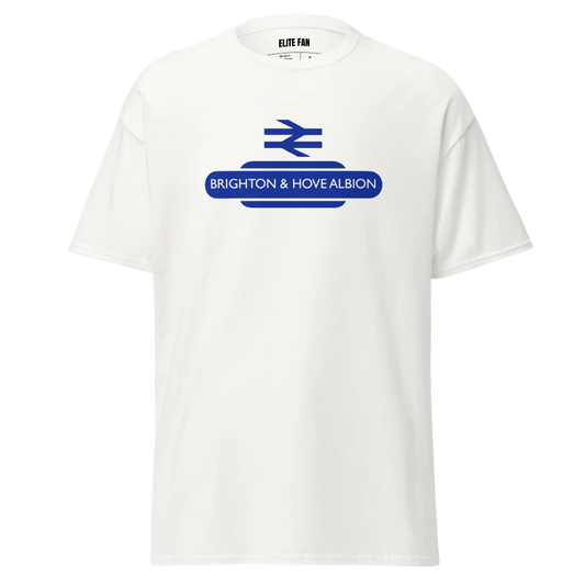 Brighton and Hove Albion Railway Sign T-Shirt - Elite Fan