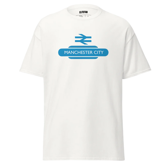 Manchester City Railway Sign T-Shirt - Elite Fan