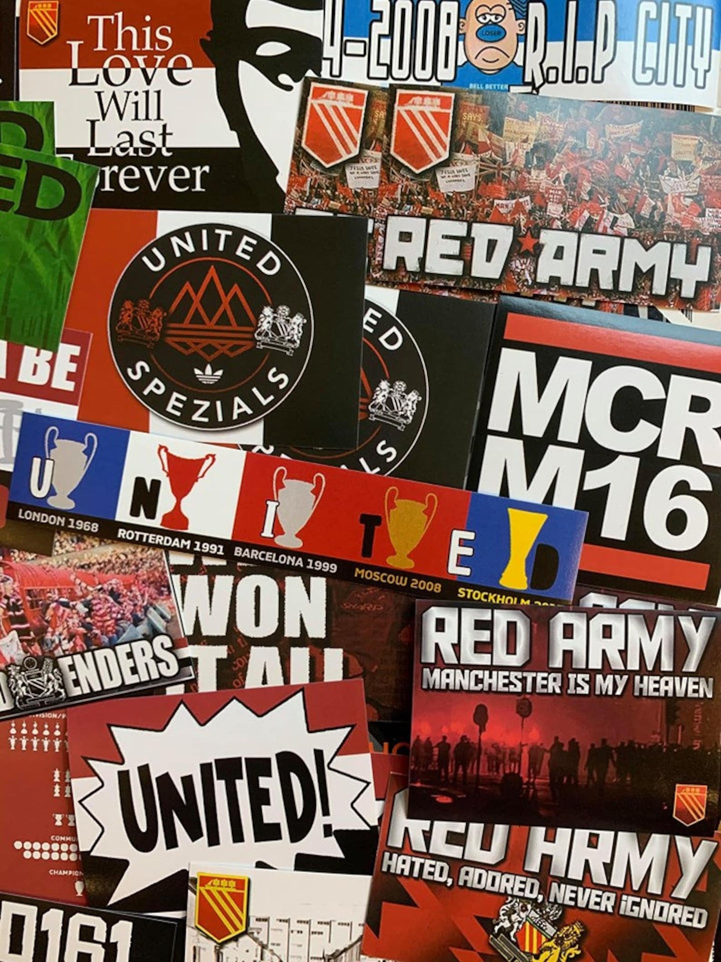 100 x Manchester United Stickers - Elite Fan