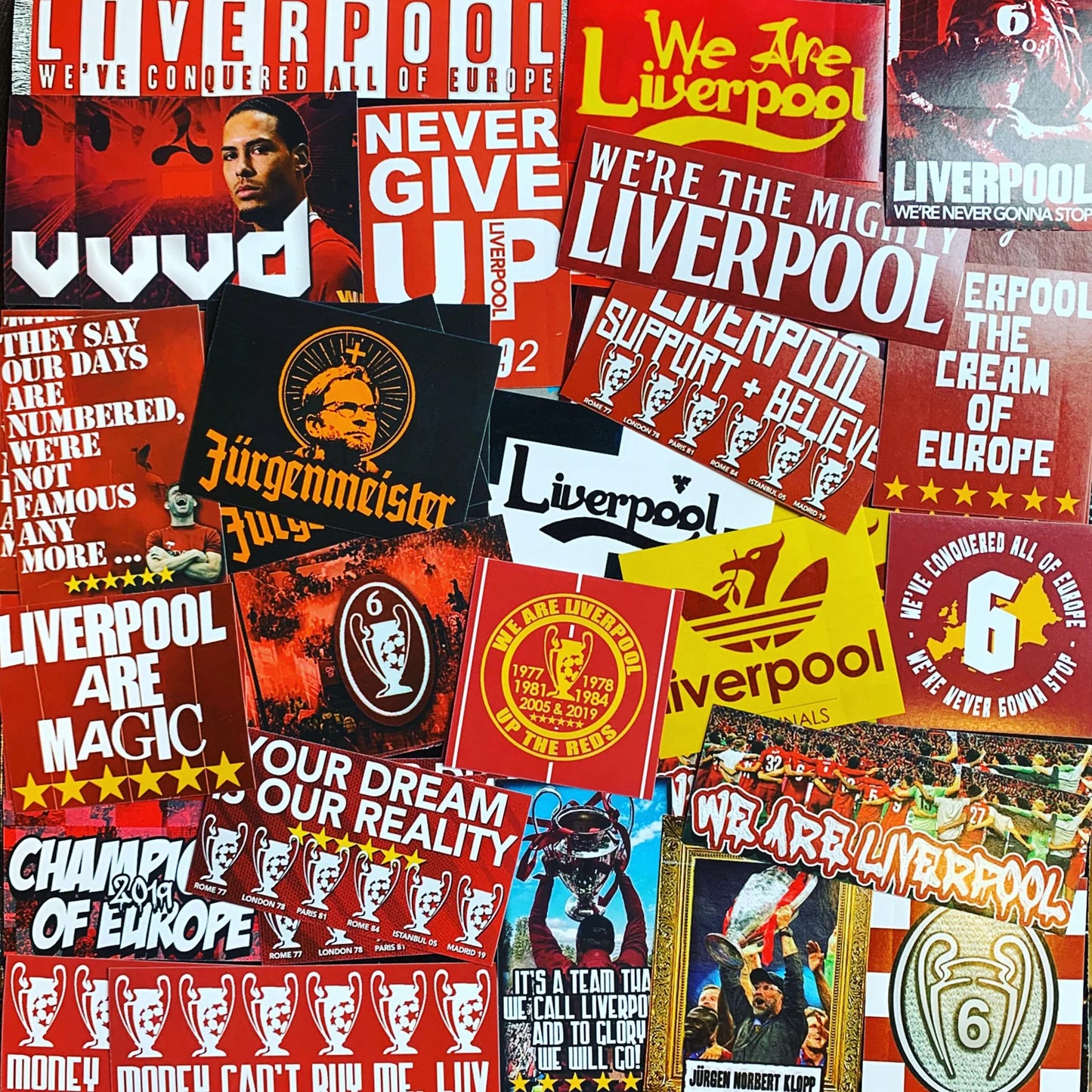 100 x Liverpool Stickers - Elite Fan