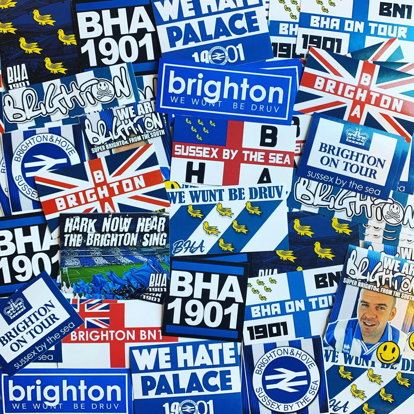 100 x Brighton & Hove Albion Stickers - Elite Fan