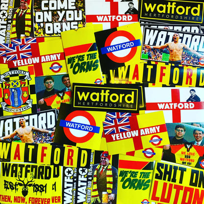 100 x Watford FC Stickers - Elite Fan