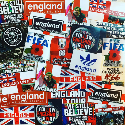 100 x England Stickers - Elite Fan