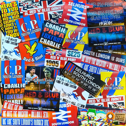 100 x Crystal Palace Stickers - Elite Fan