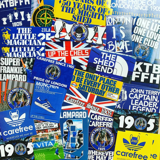 100 x Chelsea Stickers - Elite Fan