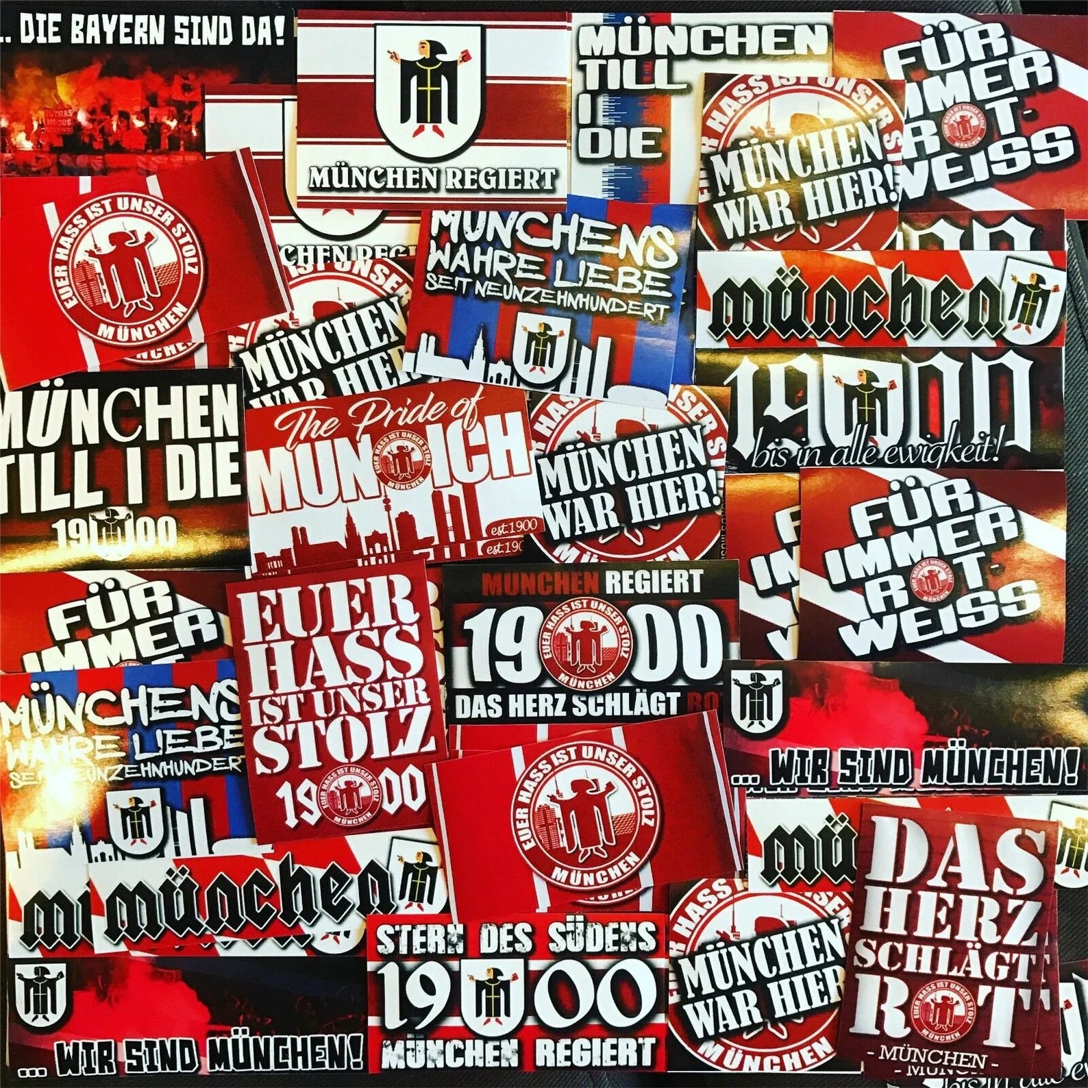 100 x Bayern Munich Stickers - Elite Fan