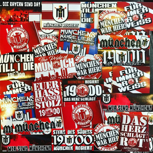 100 x Bayern Munich Stickers - Elite Fan