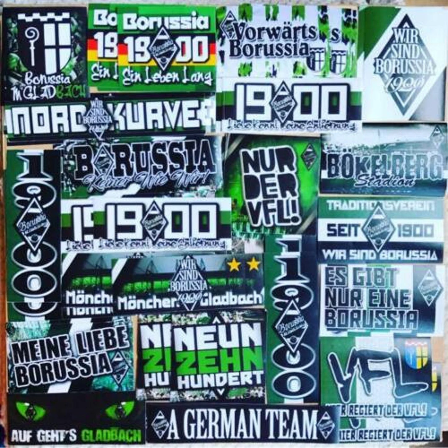 100 x Borussia Mönchengladbach Stickers - Elite Fan