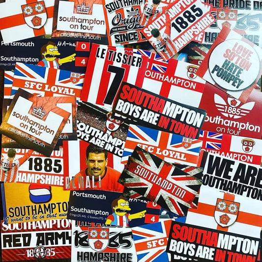 100 x Southampton FC Stickers - Elite Fan