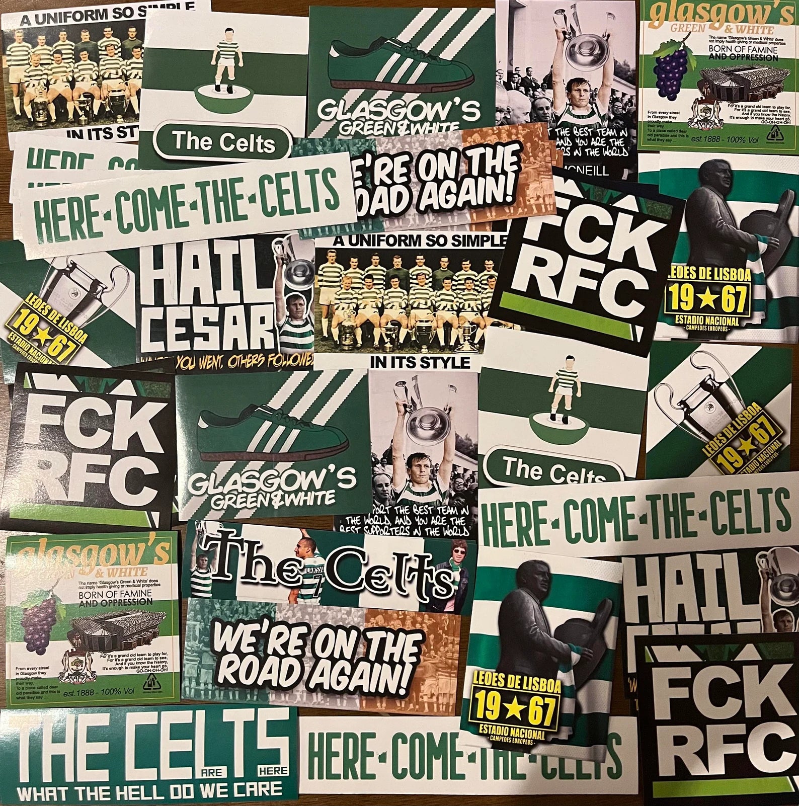 100 x Celtic Stickers - Elite Fan