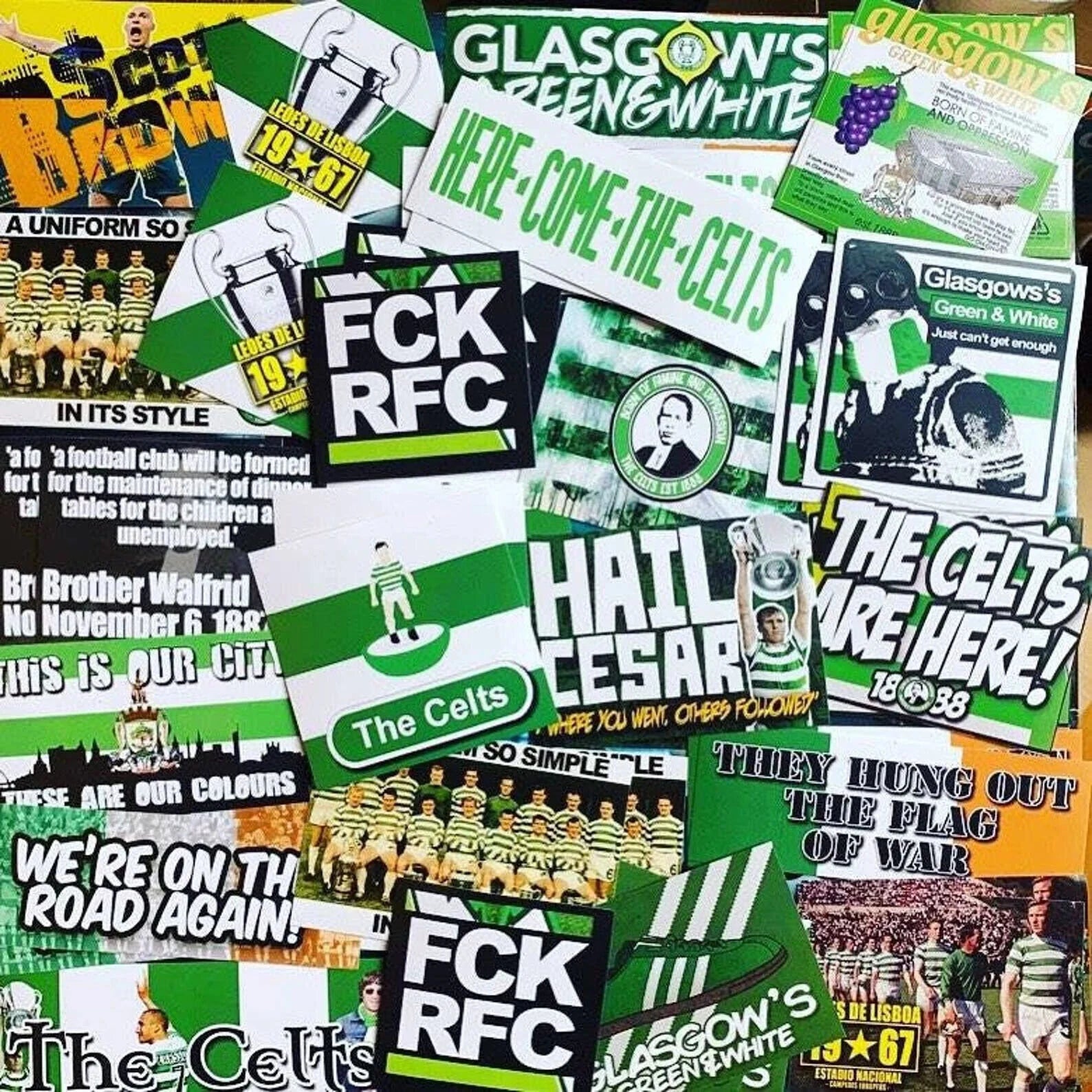 100 x Celtic Stickers - Elite Fan