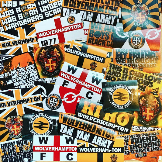 100 x Wolverhampton Wanderers Stickers - Elite Fan