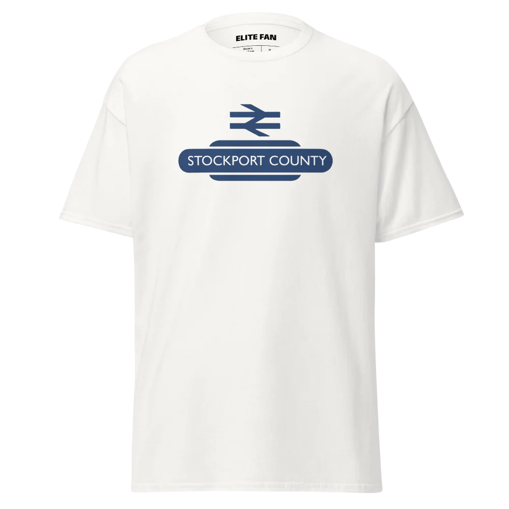 Stockport County Railway Sign T-Shirt - Elite Fan